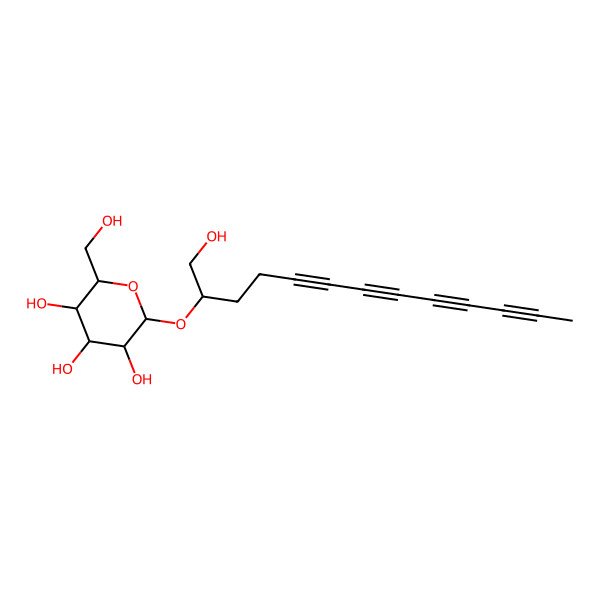 2D Structure of (2R,3S,4S,5R,6R)-2-(hydroxymethyl)-6-[(2R)-1-hydroxytrideca-5,7,9,11-tetrayn-2-yl]oxyoxane-3,4,5-triol