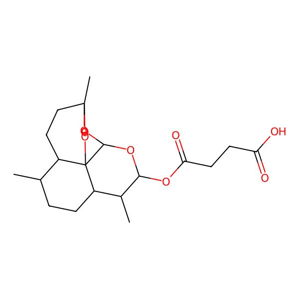 2D Structure of 4-oxo-4-[[(4S,5R,8S,9R)-1,5,9-trimethyl-11,14,15,16-tetraoxatetracyclo[10.3.1.04,13.08,13]hexadecan-10-yl]oxy]butanoic acid