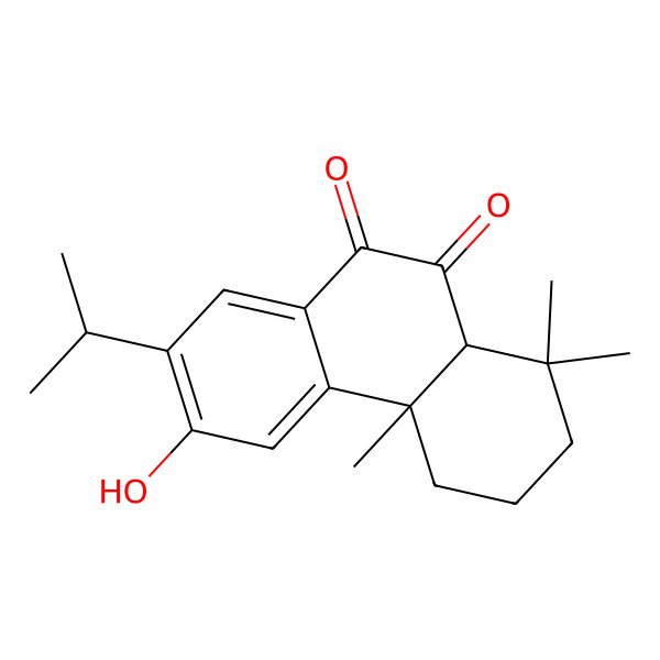 2D Structure of 9,10-Phenanthrenedione, 1,2,3,4,4a,10a-hexahydro-6-hydroxy-1,1,4a-trimethyl-7-(1-methylethyl)-, (4aS-cis)-
