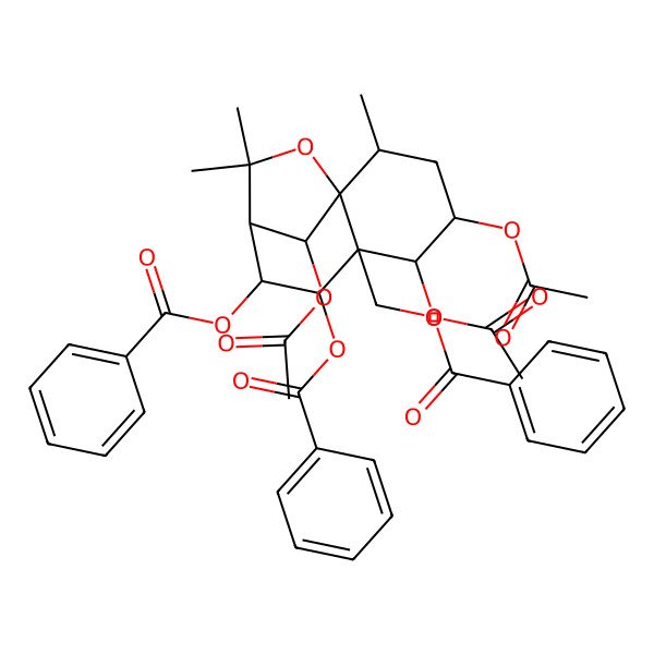 2D Structure of [(1S,2R,4S,5R,6S,7R,8S,9R,12R)-4,5,12-triacetyloxy-7,8-dibenzoyloxy-2,10,10-trimethyl-11-oxatricyclo[7.2.1.01,6]dodecan-6-yl]methyl benzoate