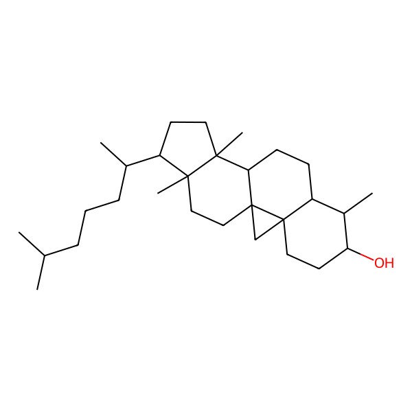 2D Structure of (1S,3R,6S,11S,16R)-7,12,16-trimethyl-15-(6-methylheptan-2-yl)pentacyclo[9.7.0.01,3.03,8.012,16]octadecan-6-ol