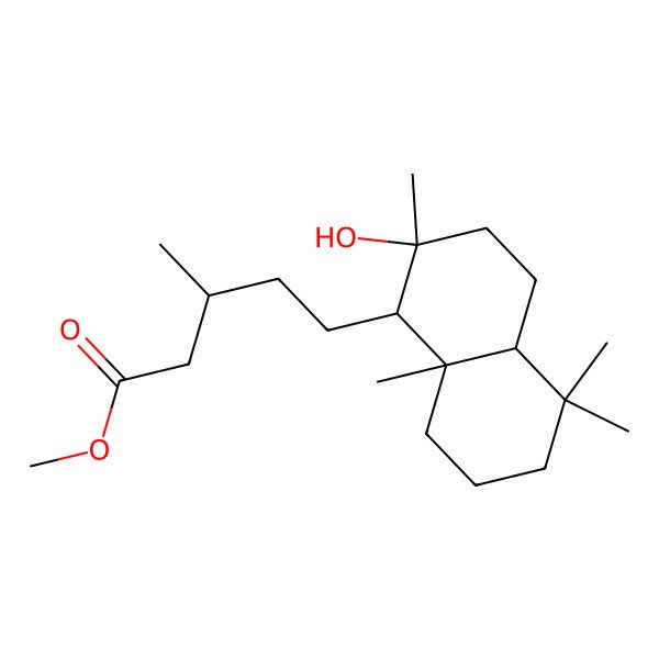 2D Structure of methyl (3R)-5-[(1S,2S,4aR,8aR)-2-hydroxy-2,5,5,8a-tetramethyl-3,4,4a,6,7,8-hexahydro-1H-naphthalen-1-yl]-3-methylpentanoate