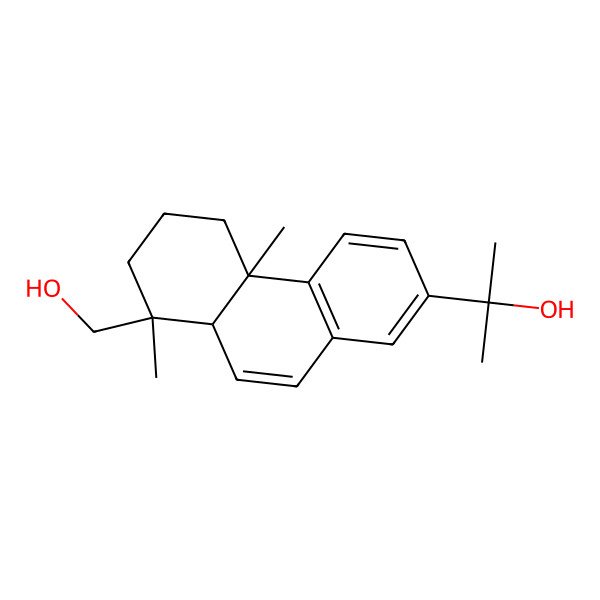 2D Structure of 2-[(4bS,8S,8aR)-8-(hydroxymethyl)-4b,8-dimethyl-5,6,7,8a-tetrahydrophenanthren-2-yl]propan-2-ol