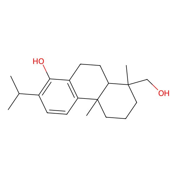 2D Structure of (4bS,8S,8aR)-8-(hydroxymethyl)-4b,8-dimethyl-2-propan-2-yl-5,6,7,8a,9,10-hexahydrophenanthren-1-ol