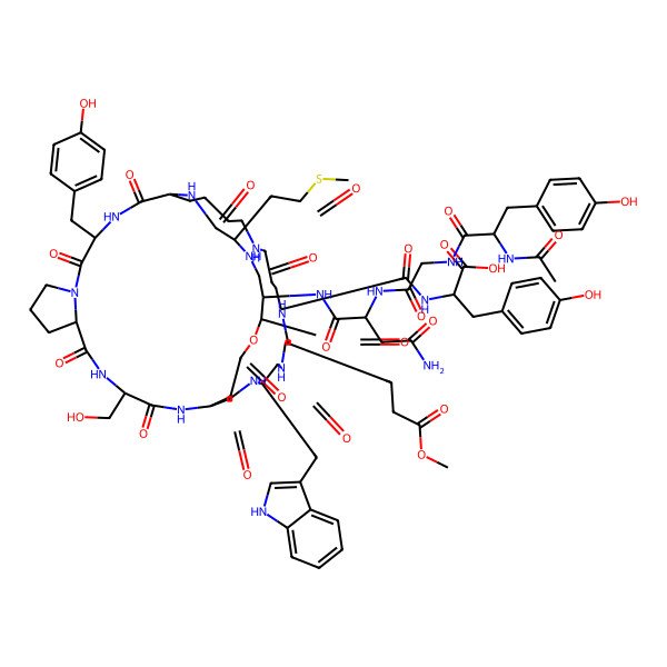2D Structure of Ac-Tyr-Gly-Asn-Thr(1)-Met-Lys(2)-Tyr-Pro-Ser-Asp(1)-Trp-Glu(OMe)-Glu(2)-Tyr-OH