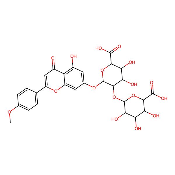 2D Structure of Acacetin-7-diglucuronide