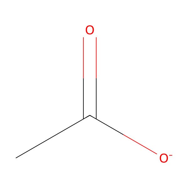 2D Structure of Acetate
