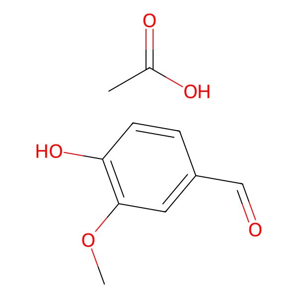2D Structure of Acetic acid;4-hydroxy-3-methoxybenzaldehyde