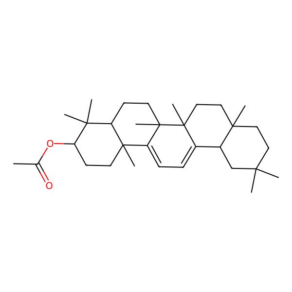 2D Structure of Acetic acid oleana-9(11),12-diene-3beta-yl ester 2D Structure of Acetic acid oleana-9(11),12-diene-3beta-yl ester