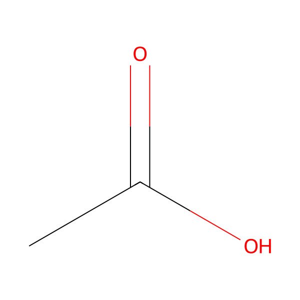 2D Structure of Acetic Acid
