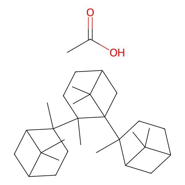 2D Structure of Acetic acid;2,6,6-trimethyl-1,2-bis(2,6,6-trimethyl-2-bicyclo[3.1.1]heptanyl)bicyclo[3.1.1]heptane