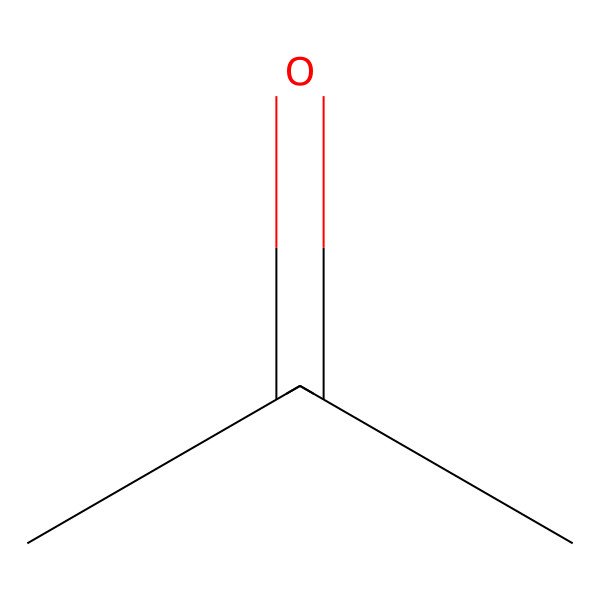 2D Structure of Acetone