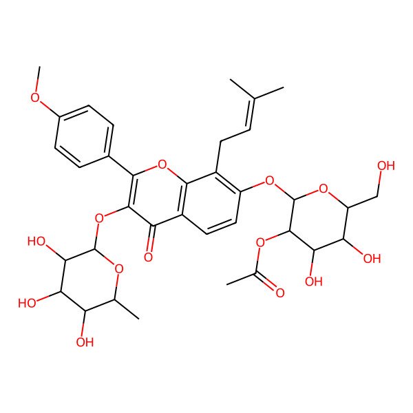 2D Structure of Acetylicariin
