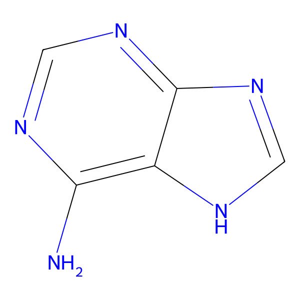 2D Structure of Adenine