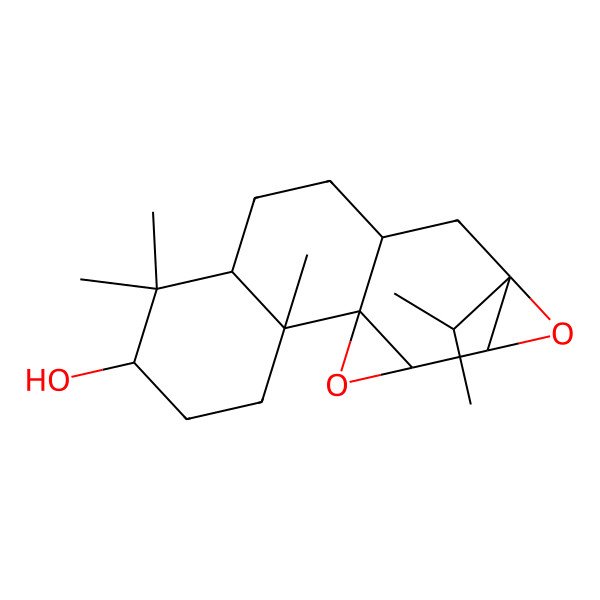 2D Structure of (2S,5S,10S)-2,6,6-trimethyl-12-propan-2-yl-13,16-dioxapentacyclo[8.6.0.01,15.02,7.012,14]hexadecan-5-ol