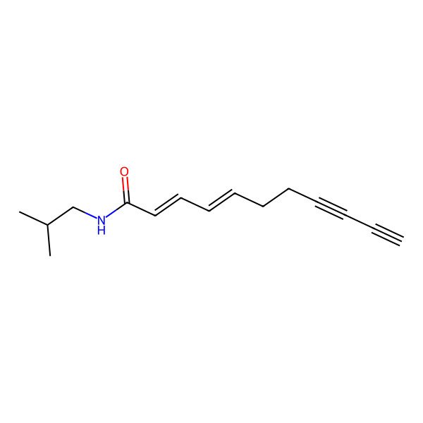 2D Structure of (2Z,4E)-N-(2-methylpropyl)undeca-2,4-dien-8,10-diynamide