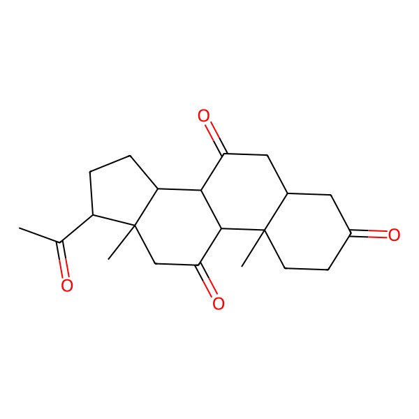 2D Structure of Allopregnane-3,7,11,20-tetraone 2D Structure of Allopregnane-3,7,11,20-tetraone