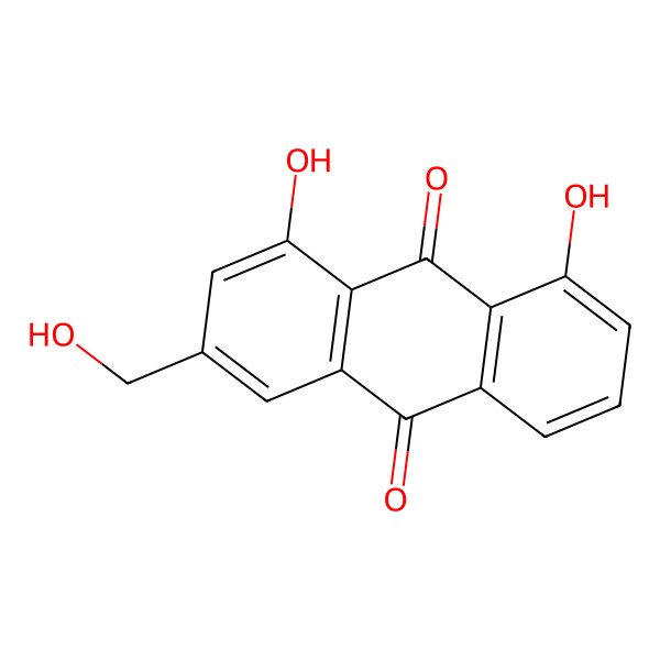 2D Structure of Aloe emodin