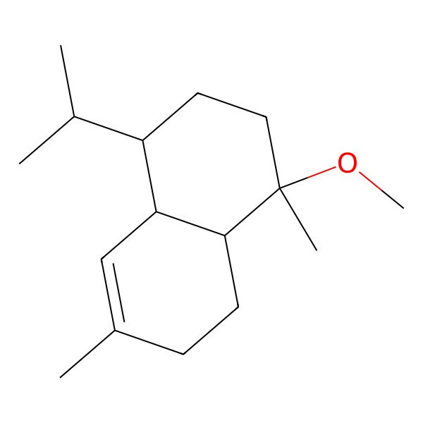 2D Structure of (1S,4R,4aR,8aR)-4-methoxy-4,7-dimethyl-1-propan-2-yl-2,3,4a,5,6,8a-hexahydro-1H-naphthalene