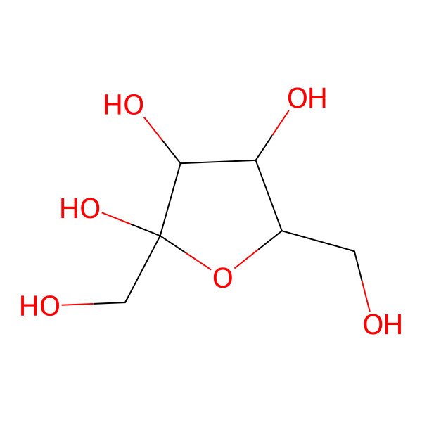 2D Structure of alpha-D-fructofuranose 2D Structure of alpha-D-fructofuranose