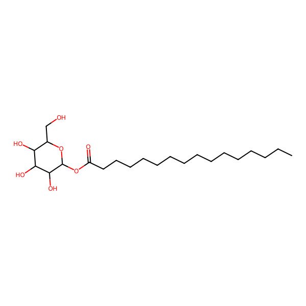 2D Structure of alpha-d-Gluco-pyranosyl hexadecanoate