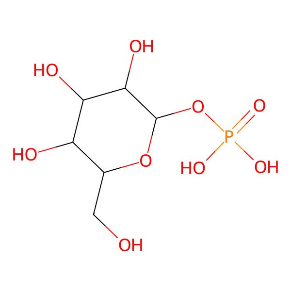 2D Structure of alpha-D-glucose-1-phosphate