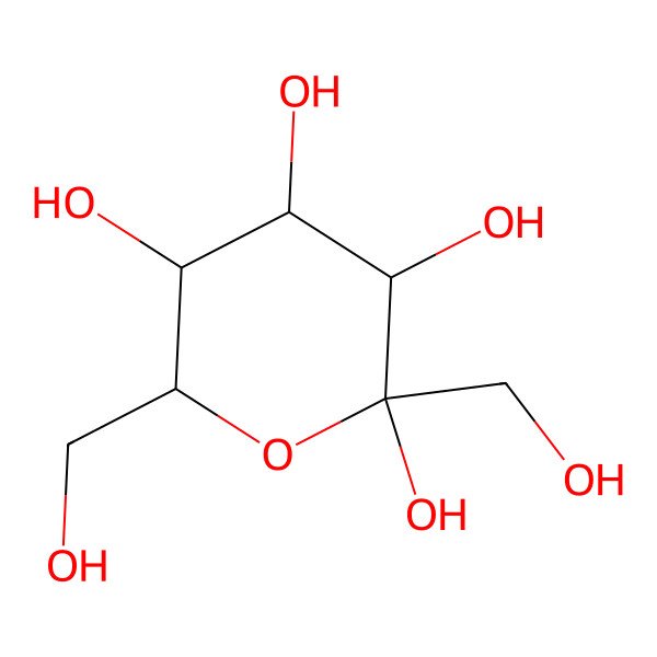 2D Structure of alpha-D-manno-heptulopyranose