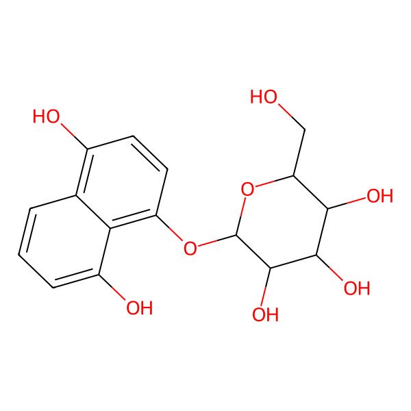2D Structure of alpha-Hydrojuglone 4-glucoside