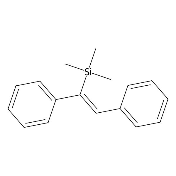 2D Structure of alpha-(Trimethylsilyl)stilbene