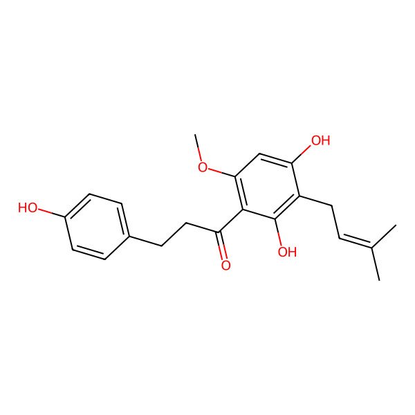 2D Structure of alpha,beta-Dihydroxanthohumol