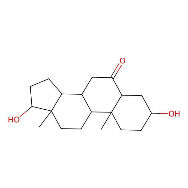 2D Structure of Androstan-6-one, 3,17-dihydroxy-, (3alpha,5alpha,17beta)-