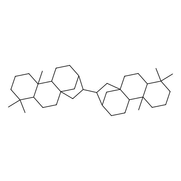 2D Structure of (1S,4R,9R,10R,13R,14R)-5,5,9-trimethyl-14-[(1S,4R,9R,10R,13R,14R)-5,5,9-trimethyl-14-tetracyclo[11.2.1.01,10.04,9]hexadecanyl]tetracyclo[11.2.1.01,10.04,9]hexadecane