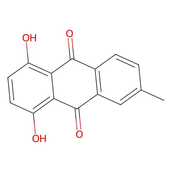 2D Structure of Anthraquinone, 1,4-dihydroxy-6-methyl-
