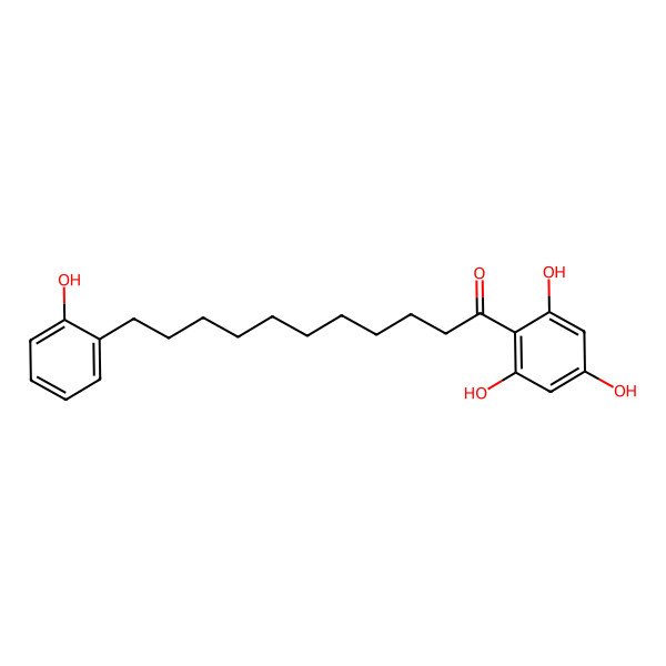2D Structure of 1-(2,4,6-Trihydroxyphenyl)-11-(2-hydroxyphenyl)undecan-1-one