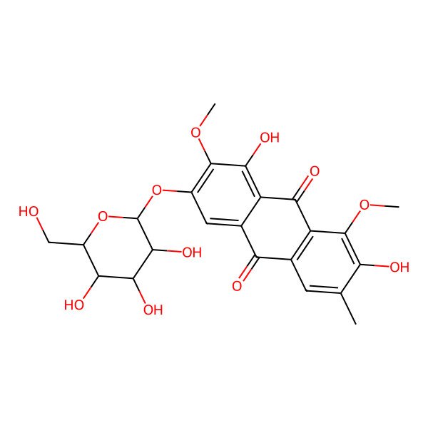 2D Structure of Aurantio-obtusin beta-D-glucoside