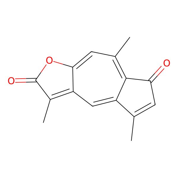 2D Structure of Azuleno[6,5-b]furan-2,7-dione, 3,5,8-trimethyl-