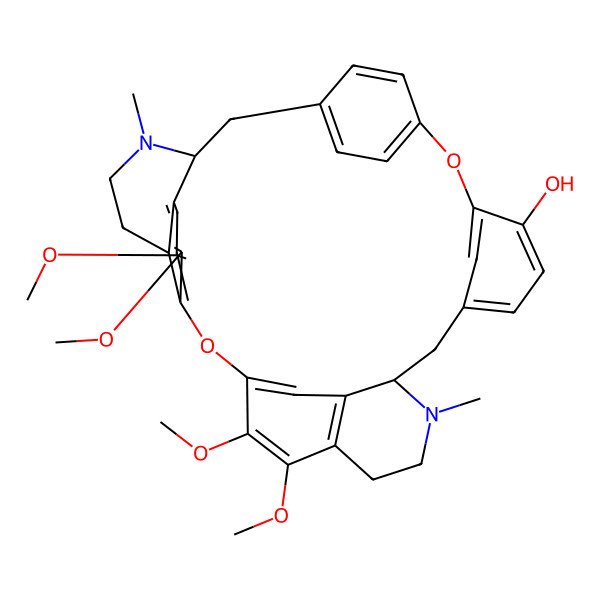 2D Structure of (25S)-4,5,30,31-tetramethoxy-11,26-dimethyl-2,18-dioxa-11,26-diazaheptacyclo[23.6.2.214,17.119,23.03,8.07,12.029,33]hexatriaconta-1(31),3(8),4,6,14(36),15,17(35),19,21,23(34),29,32-dodecaen-20-ol