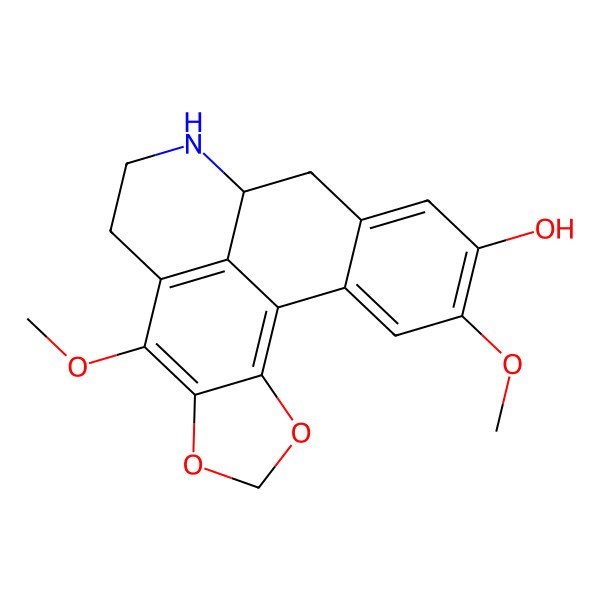 2D Structure of (12S)-7,17-dimethoxy-3,5-dioxa-11-azapentacyclo[10.7.1.0^{2,6.0^{8,20.0^{14,19]icosa-1,6,8(20),14,16,18-hexaen-16-ol