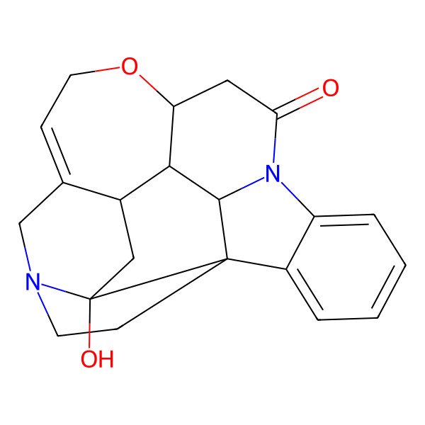 2D Structure of 5a-Hydroxy-2,4a,5,7,8,13a,15,15a,15b,16-decahydro4,6-methanoindolo[3,2,1-ij]oxepino[2,3,4-de]pyrrolo[2,3-h]quinolin-14-one