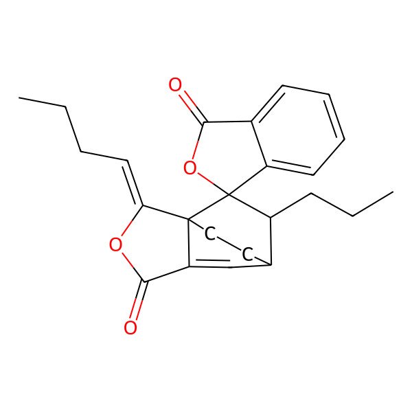 2D Structure of (2'Z,8'R)-2'-butylidene-8'-propylspiro[2-benzofuran-3,9'-3-oxatricyclo[5.2.2.01,5]undec-5-ene]-1,4'-dione