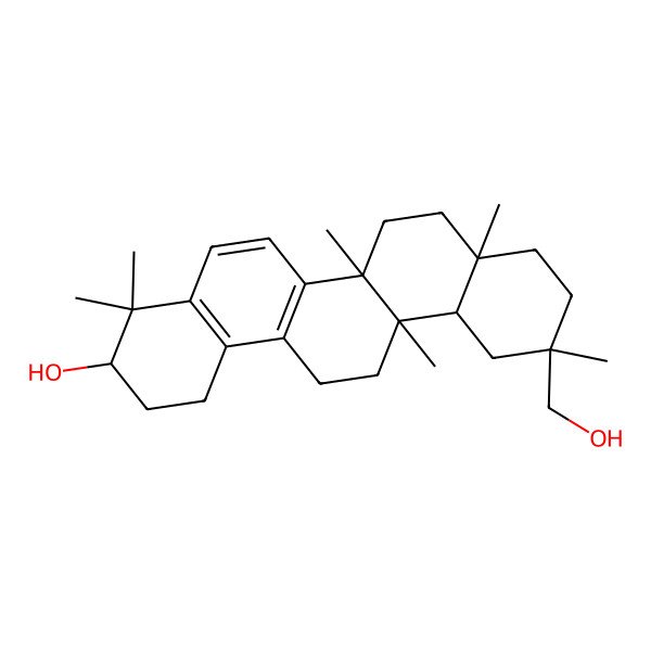2D Structure of (3R,6bS,8aS,11R,12aR,12bS)-11-Hydroxymethyl-4,4,6b,8a,11,12b-hexamethyl-1,2,3,4,6b,7,8,8a,9,10,11,12,12a,12b,13,14-hexadecahydro-picen-3-ol