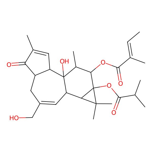 2D Structure of 4a-Deoxyphorbol-12-tiglate-13-isobutyrate