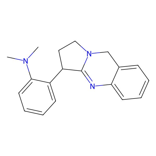 2D Structure of Benzenamine, N,N-dimethyl-2-(1,2,3,9-tetrahydropyrrolo[2,1-b]quinazolin-3-yl)-