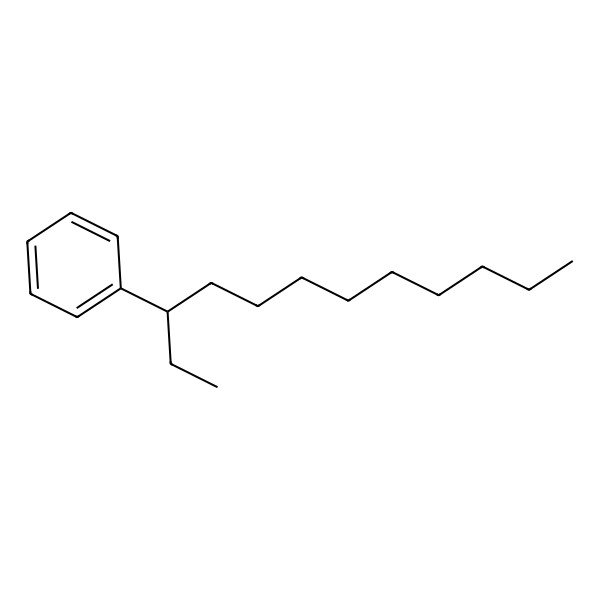 2D Structure of Benzene, (1-ethyldecyl)-