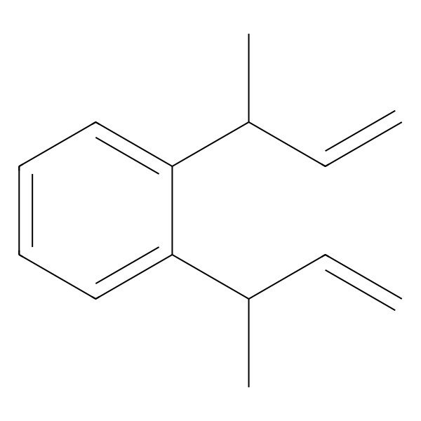 2D Structure of Benzene, 1,2-bis(1-buten-3-yl)- 2D Structure of Benzene, 1,2-bis(1-buten-3-yl)-