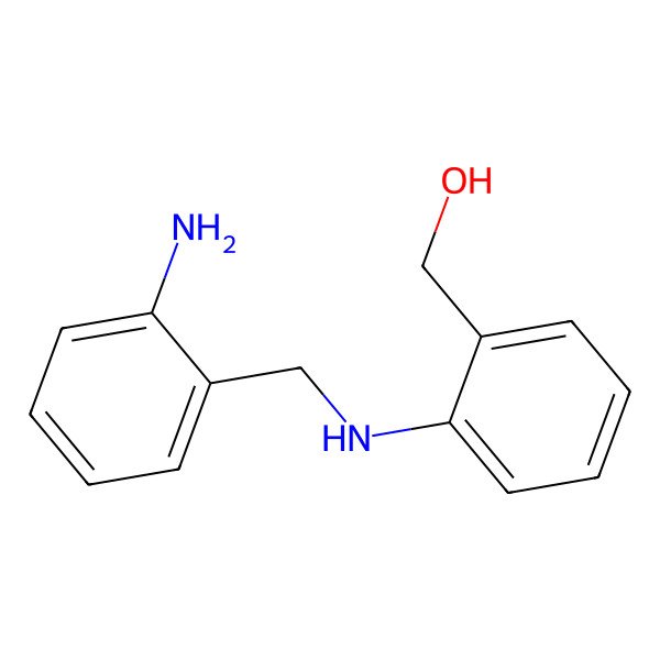 2D Structure of Benzenemethanol, 2-[[(2-aminophenyl)methyl]amino]-