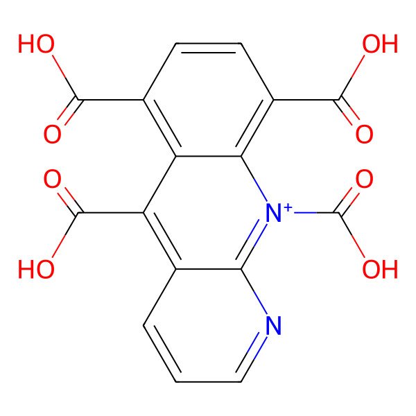 2D Structure of Benzo[b][1,8]naphthyridin-10-ium-5,6,9,10-tetracarboxylic acid