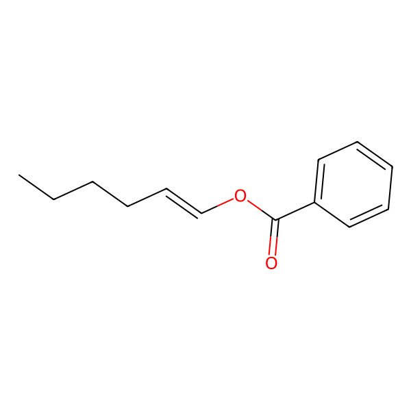 2D Structure of Benzoic acid 1-hexenyl ester