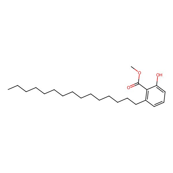 2D Structure of Benzoic acid, 2-hydroxy-6-pentadecyl-, methyl ester