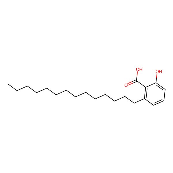 2D Structure of Benzoic acid, 2-hydroxy-6-tetradecyl-